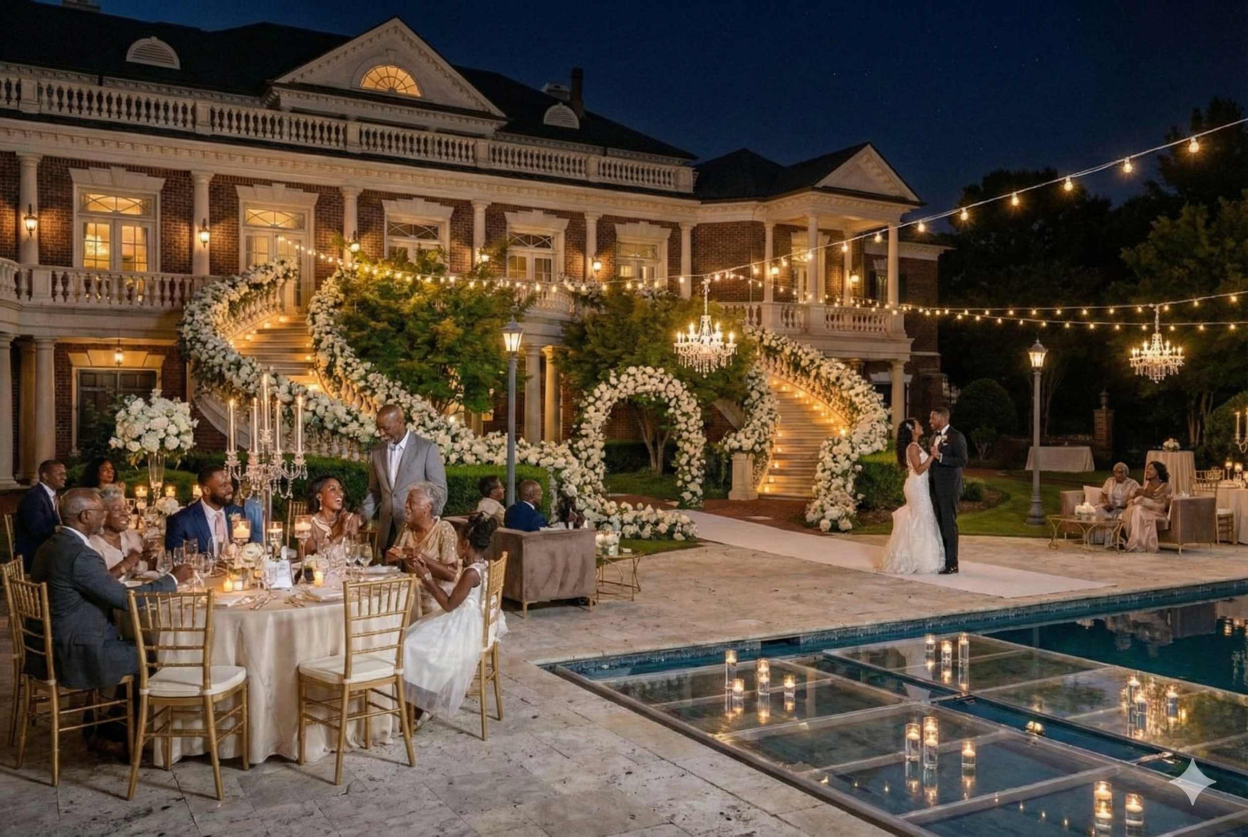 Rose Howard Estate at night