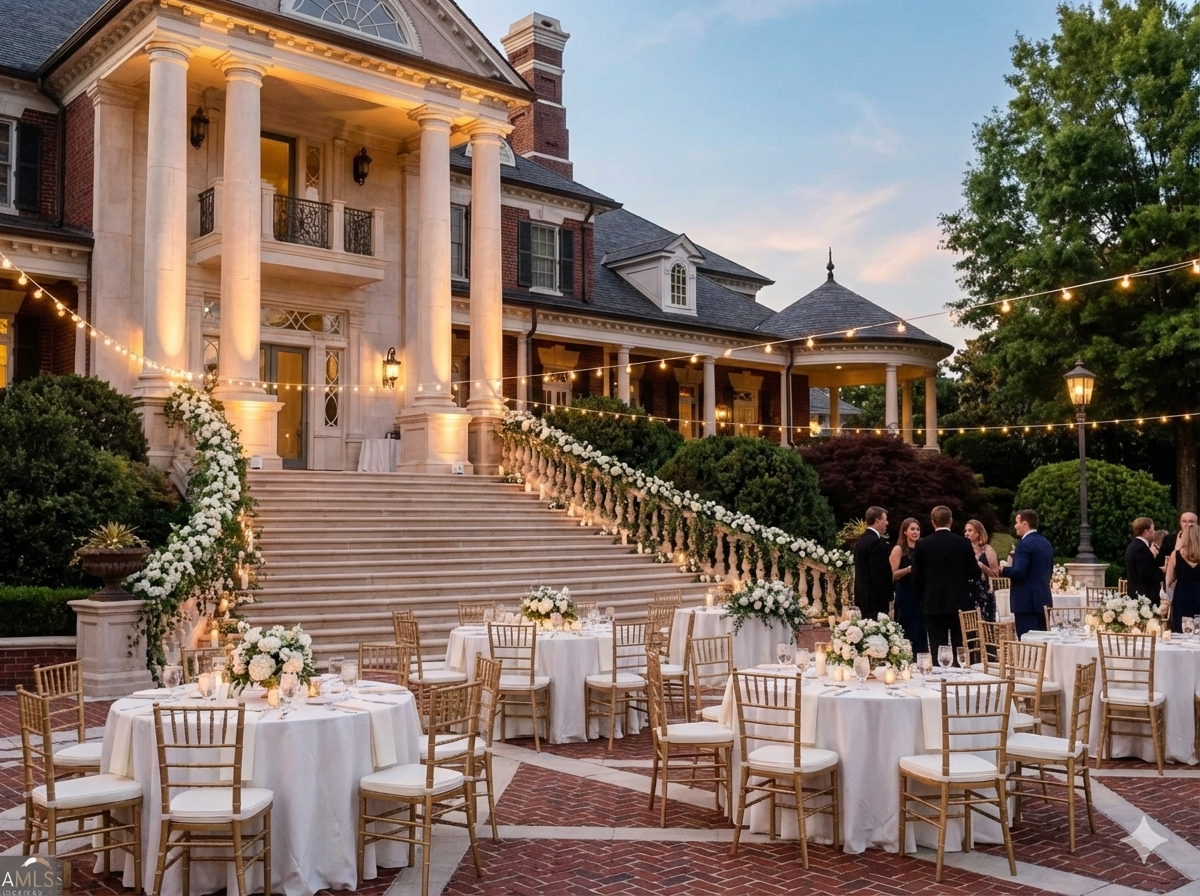 Evening reception at Rose Howard Estate